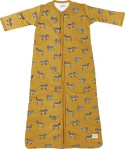 Meyco Zebra Animal Winter Baby Slaapzak Afritsb. Mouw Gevoerd - 90 Cm - Honey Gold