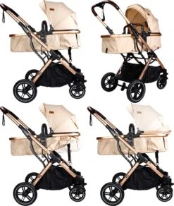 Ding Juna Kinderwagen 3 In 1 - Beige/Rose - Combi Kinderwagen Incl. Autostoel -Winkel Voor Babyproducten 1016x1200 8