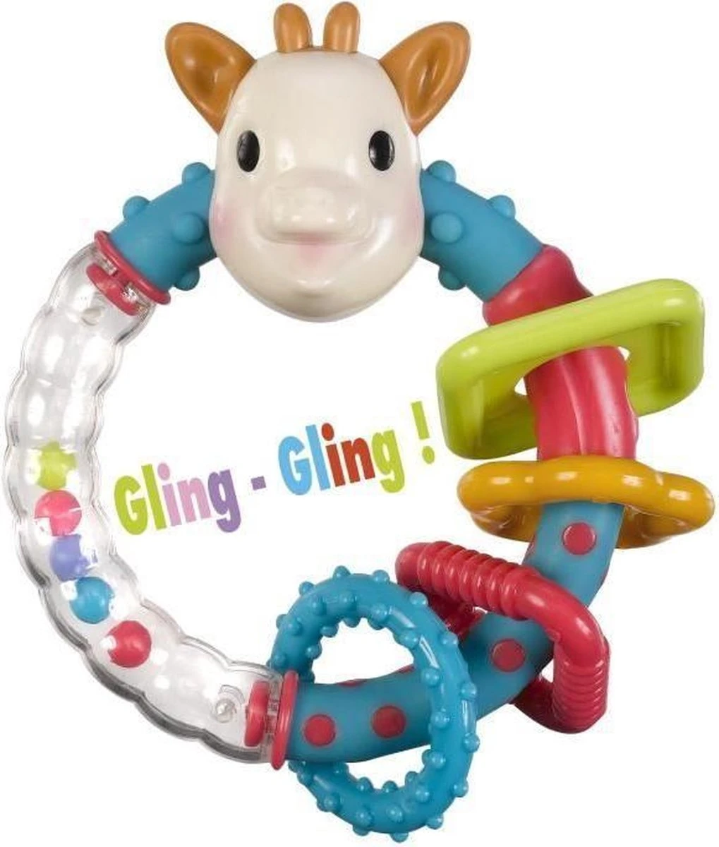 Sophie De Giraf - Rammelaar - Multi Textuur - Op Wit Rode Hangkaart 4 Sophie De Giraf - Rammelaar - Multi Textuur - Op Wit Rode Hangkaart - Afbeelding 2