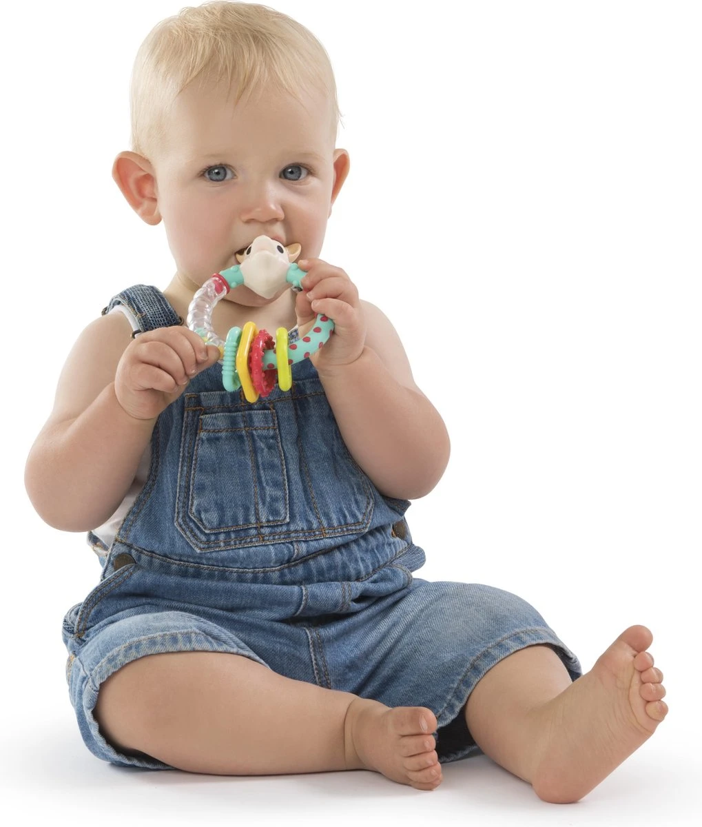 Sophie De Giraf - Rammelaar - Multi Textuur - Op Wit Rode Hangkaart 5 Sophie De Giraf - Rammelaar - Multi Textuur - Op Wit Rode Hangkaart - Afbeelding 3