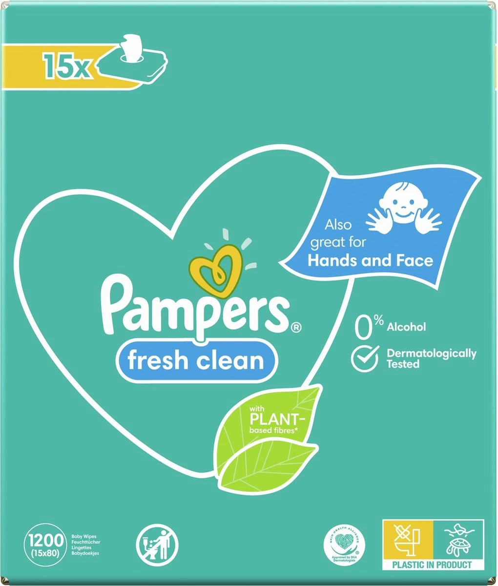 Pampers® Pampers Fresh Clean Billendoekjes - 1200 Doekjes 19 Pampers® Pampers Fresh Clean Billendoekjes - 1200 Doekjes - Afbeelding 17