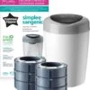 Tommee Tippee Simplee Sangenic Luieremmer, Milieuvriendelijker Systeem, Inclusief 6 Navulcassettes Met Duurzaam Geproduceerde Antibacteriële GREENFILM, Grijs -Winkel Voor Babyproducten 1021x1200 2