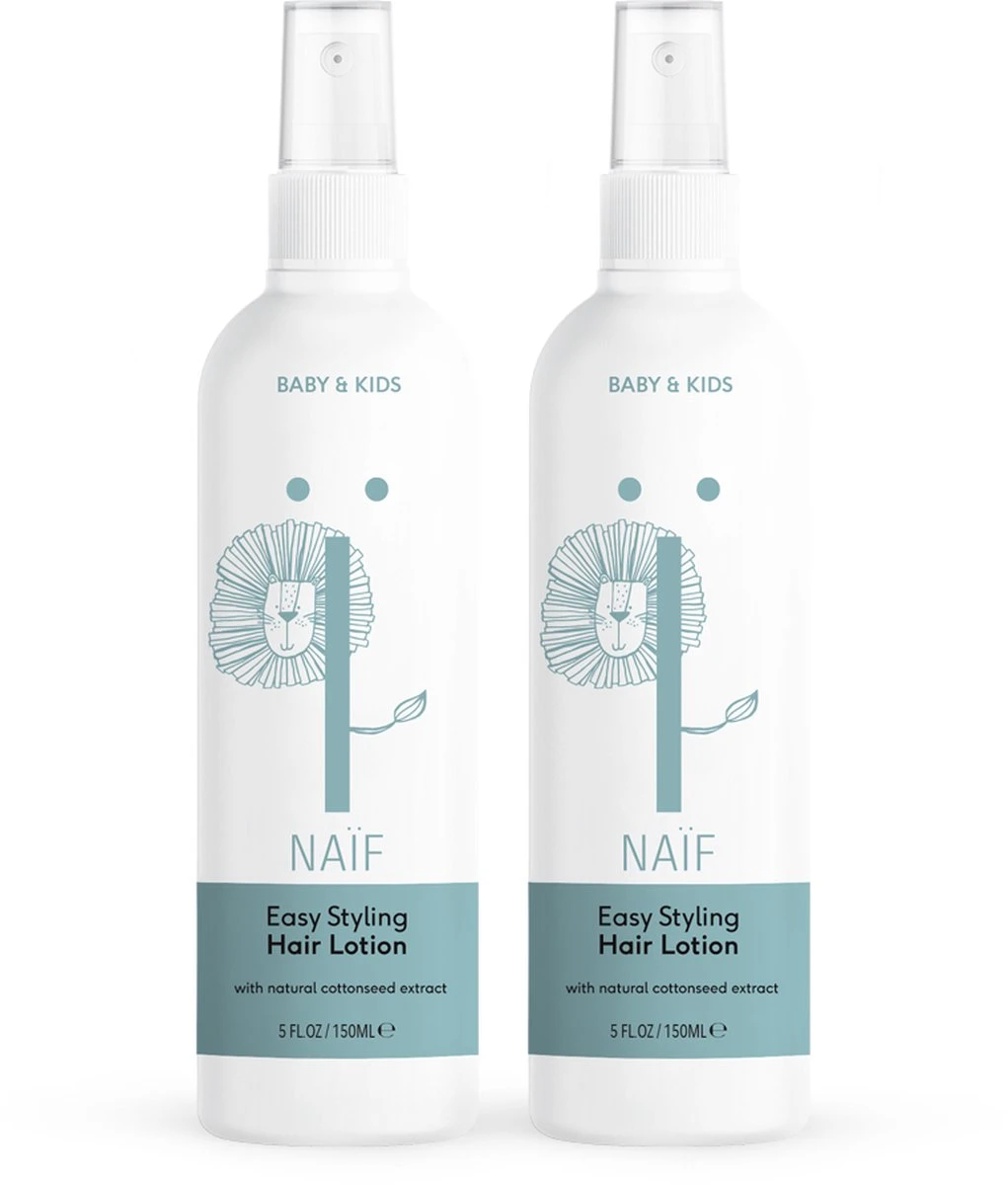 Naïf Easy Styling Haarlotion - Baby En Kids - 2 X 150ml - Met Natuurlijke Ingrediënten 3 Naïf Easy Styling Haarlotion - Baby En Kids - 2 X 150ml - Met Natuurlijke Ingrediënten