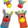 Playgro Pols- En Voetrammelaarset Zebra & Giraf - Set Van 4 Stuks, 2 Polsbandjes En 2 Rammelsokjes -Winkel Voor Babyproducten 1029x1200 4