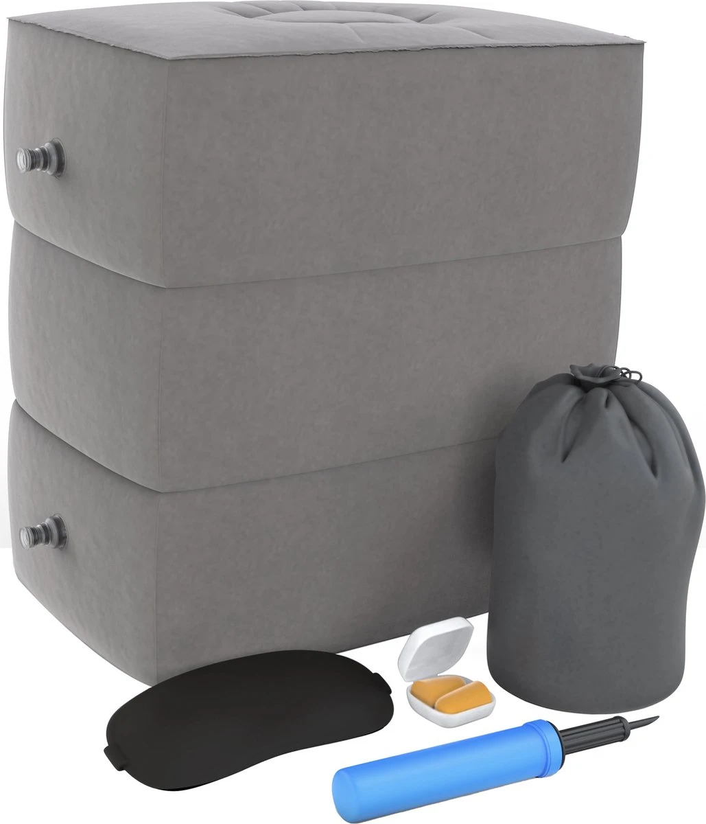 Merkloos Voetensteun | Opblaasbaar | In Alle Hoogtes Verstelbaar | Reiskussen | Vliegtuigbed | Voetensteun | 3 Verschillende Standen | Met Kinderen Reizen | Grijs 3 Merkloos Voetensteun | Opblaasbaar | In Alle Hoogtes Verstelbaar | Reiskussen | Vliegtuigbed | Voetensteun | 3 Verschillende Standen | Met Kinderen Reizen | Grijs