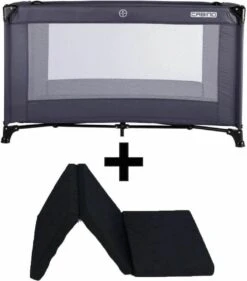 Cabino Campingbedje / Reisbed Set Inclusief Comfortabel Matras 60x120cm Grijs