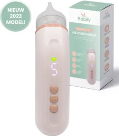 Babily® - Elektrische Neusreiniger Voor Baby's - 0 T/m 6 Jaar - Neuszuiger - Neuspeer - Snoetenpoetser - Toetenveger - Aspirator - Incl. 5 Zuigkrachtstanden En 3 Kalmerende Melodieën