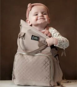 NanaBeebi Luiertas Rugzak Met Verschoonmatje - Beige Taupe - Inclusief Flessenwarmhouder - Kinderwagenhaken En Isoleervak -Winkel Voor Babyproducten 1057x1200 6