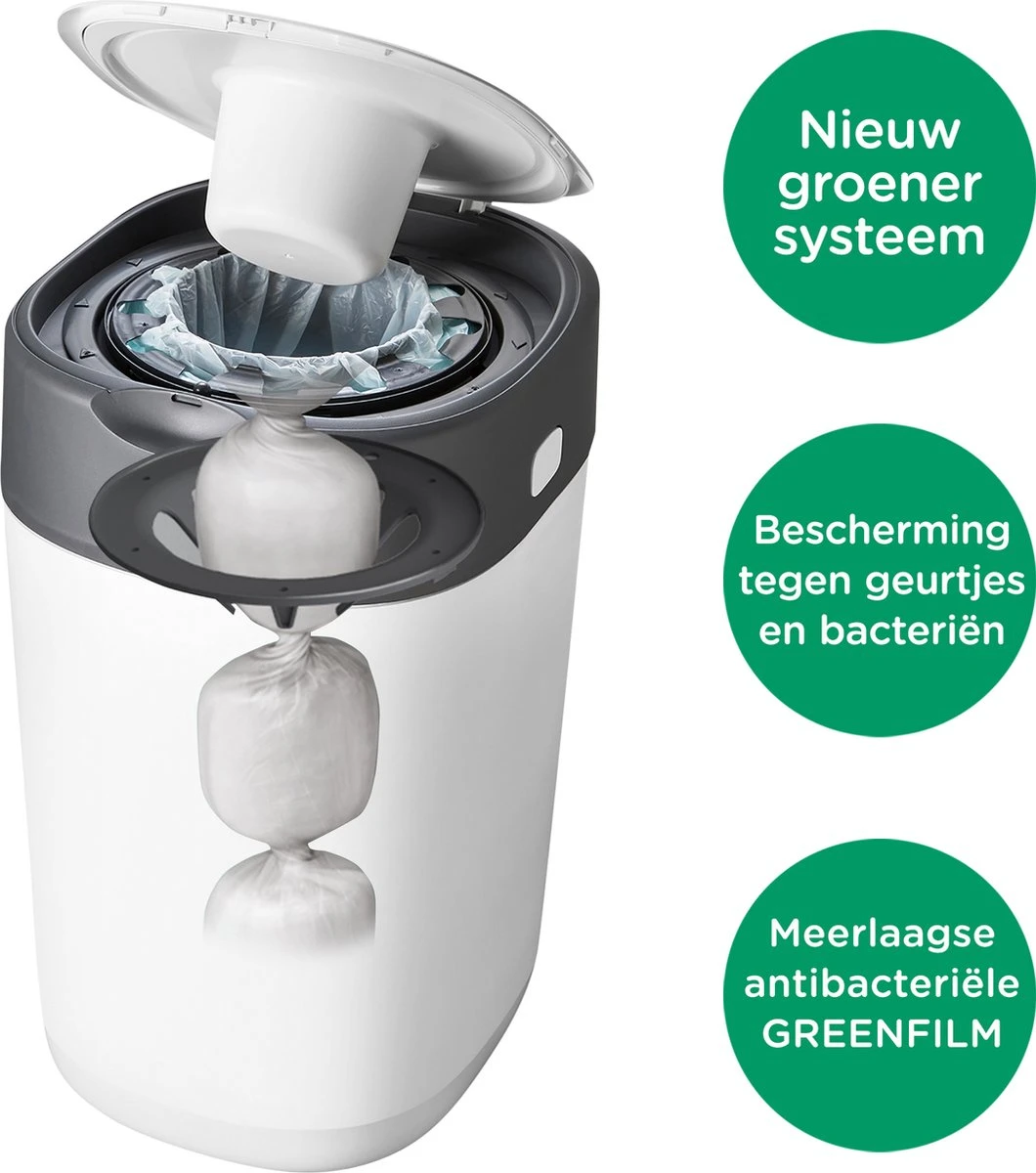 Tommee Tippee Twist & Click Milieuvriendelijke Luieremmer Navulling - Duurzaam Geproduceerde Greenfilm - 6 Stuks 4 Tommee Tippee Twist & Click Milieuvriendelijke Luieremmer Navulling - Duurzaam Geproduceerde Greenfilm - 6 Stuks - Afbeelding 2