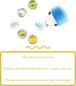 Biberoia® Knijpfles Met Lepel – Drinkfles - Baby / Kinderbestek - Kraamcadeau – Babyshower – Blauw -Winkel Voor Babyproducten 1066x1200 3