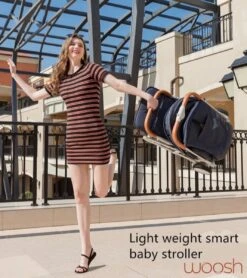 WOOSH New Buggy - Zwart - One Hand Folding - 3 Slaapstanden - Wandelwagen Tot 25 Kg - Regenhoes - Bekerhouder - Muggennet -Winkel Voor Babyproducten 1068x1200 5