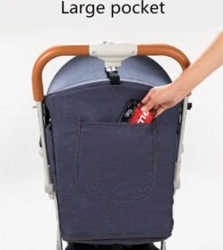 WOOSH New Buggy - Zwart - One Hand Folding - 3 Slaapstanden - Wandelwagen Tot 25 Kg - Regenhoes - Bekerhouder - Muggennet -Winkel Voor Babyproducten 1071x1200 4