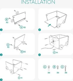 Navaris Houten Speelgoedkist Op Wielen - Opbergbox Voor Speelgoed - Inclusief Trektouw - Beer - 25,5 X 24 X 20 Cm - Bruin -Winkel Voor Babyproducten 1083x1200 5