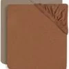 Jollein Baby Hoeslaken Jersey 60x120cm - Caramel/Biscuit - 2 Stuks -Winkel Voor Babyproducten 1104x1200 1