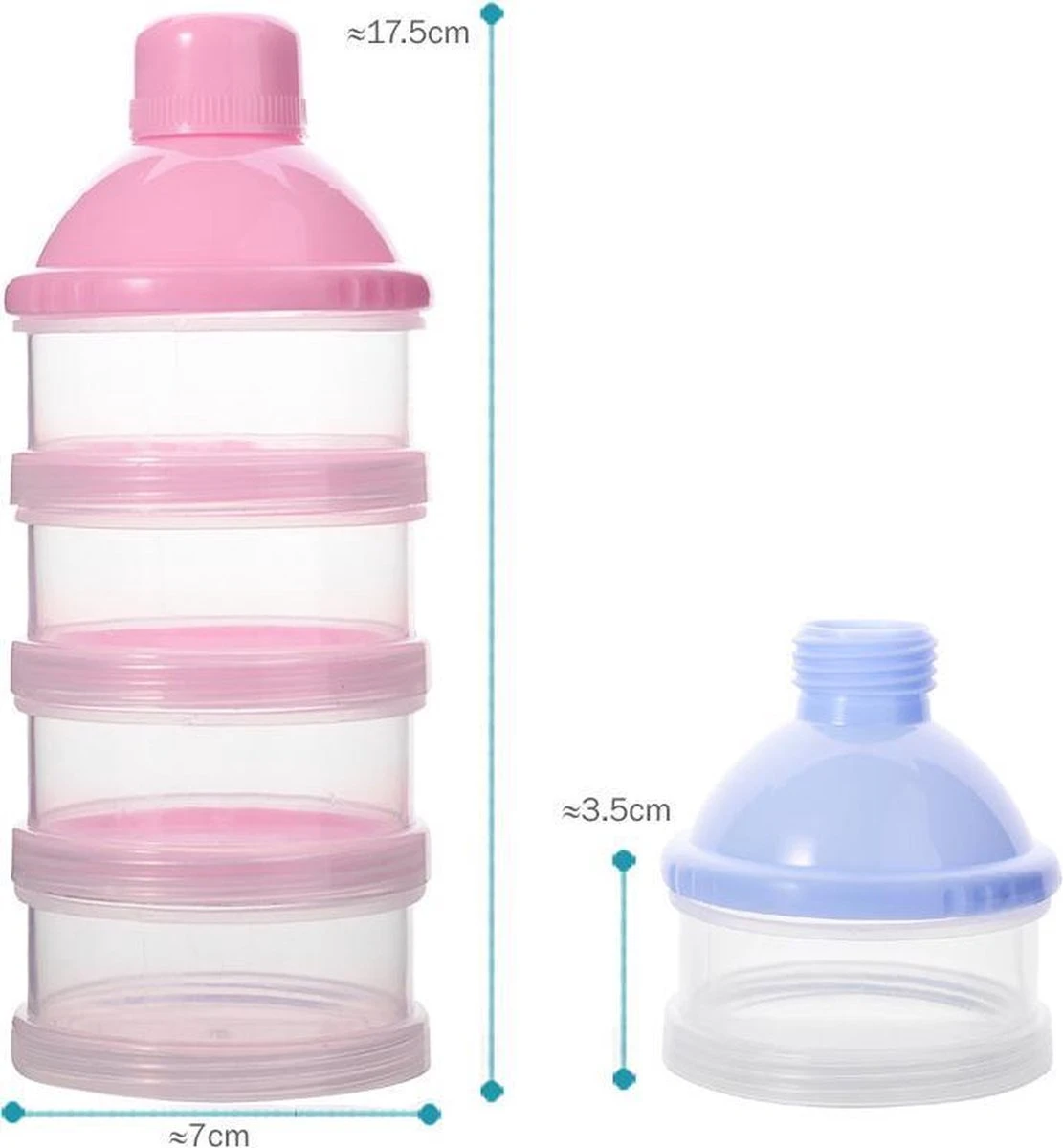 Merkloos Melkpoeder Doseerdoosje - BPA Vrij - Roze - 4 Lagen -Melkpoeder Toren - Babypoeder Bewaarbakje - Reisbox - Dispenser - Poedertoren 7 Merkloos Melkpoeder Doseerdoosje - BPA Vrij - Roze - 4 Lagen -Melkpoeder Toren - Babypoeder Bewaarbakje - Reisbox - Dispenser - Poedertoren - Afbeelding 5