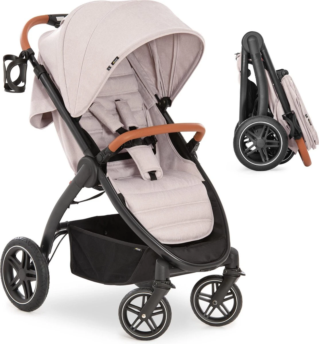 Hauck UpTown Buggy - Met één Hand Opvouwbaar - Beige 3 Hauck UpTown Buggy - Met één Hand Opvouwbaar - Beige