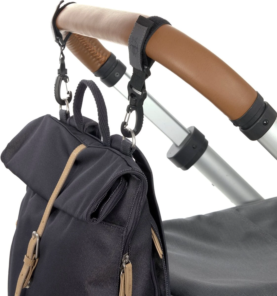 LÄSSIG Luiertas Rolltop Backpack Rugzak Incl Verschoningsmatje Denim Blauw Limited Edition 8 LÄSSIG Luiertas Rolltop Backpack Rugzak Incl Verschoningsmatje Denim Blauw Limited Edition - Afbeelding 6