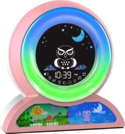ProSova Slaaptrainer Voor Kinderen - Nieuw Model 2022 - Kinderwekker - Wake Up Light - Nachtlamp - Roze - + Gratis (E)-Slaapboek
