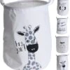 Wasmand - Opbergmand Kinderen - Speelgoedmand - Mand - Opvouwbaar - Dier Hond - 40XH50 Cm - Giraf - Olifant - Krokodil - Tijger