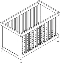 Cabino Babybed / Ledikant Stockholm Wit 60 X 120 Cm -Winkel Voor Babyproducten 1137x1200 7