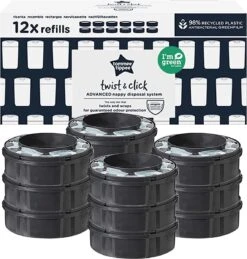Tommee Tippee Twist & Click Milieuvriendelijke Luieremmer Navulling - Duurzaam Geproduceerde Greenfilm - 12 Stuks -Winkel Voor Babyproducten 1144x1200 1