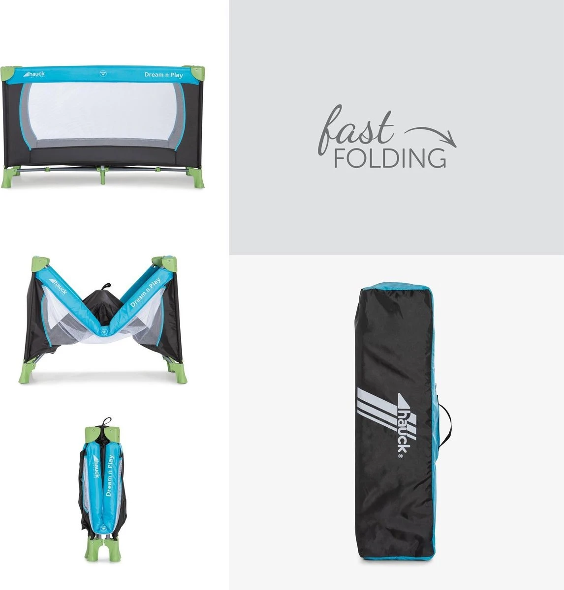 Hauck Dream N Play Campingbedje - Waterblue 7 Hauck Dream N Play Campingbedje - Waterblue - Afbeelding 5