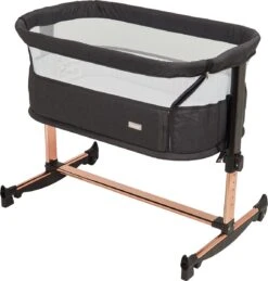 BabyGO Co Sleeper - Aanschuifwieg Met Schommelfuntie - Vivaldi - Goud-Zwart