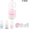 2x Poedertoren - Roze - Toren Melkpoeder Doseerdoosjes - Bewaarbakjes – Voedingstoren - Baby - Melktoren Reisbox - Babyvoeding