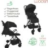 WOOSH New Buggy - Zwart - One Hand Folding - 3 Slaapstanden - Wandelwagen Tot 25 Kg - Regenhoes - Bekerhouder - Muggennet -Winkel Voor Babyproducten 1162x1200 10