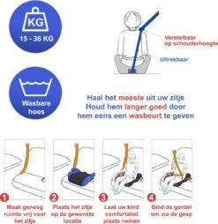 YourGoods Zitverhoger Auto - Stoelverhoger - Wasbare Hoes - Zwart -Winkel Voor Babyproducten 1166x1200 12