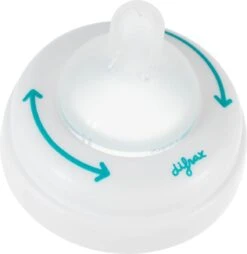 Difrax 1-2-3 Wide Flessenring Met Flessenspeen Voor Brede Babyflessen