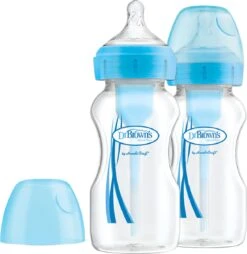 Dr. Brown's Options+ Anti-colic Bottle - Brede Halsfles - 270 Ml - Duopack Blauw -Winkel Voor Babyproducten 1169x1200 10