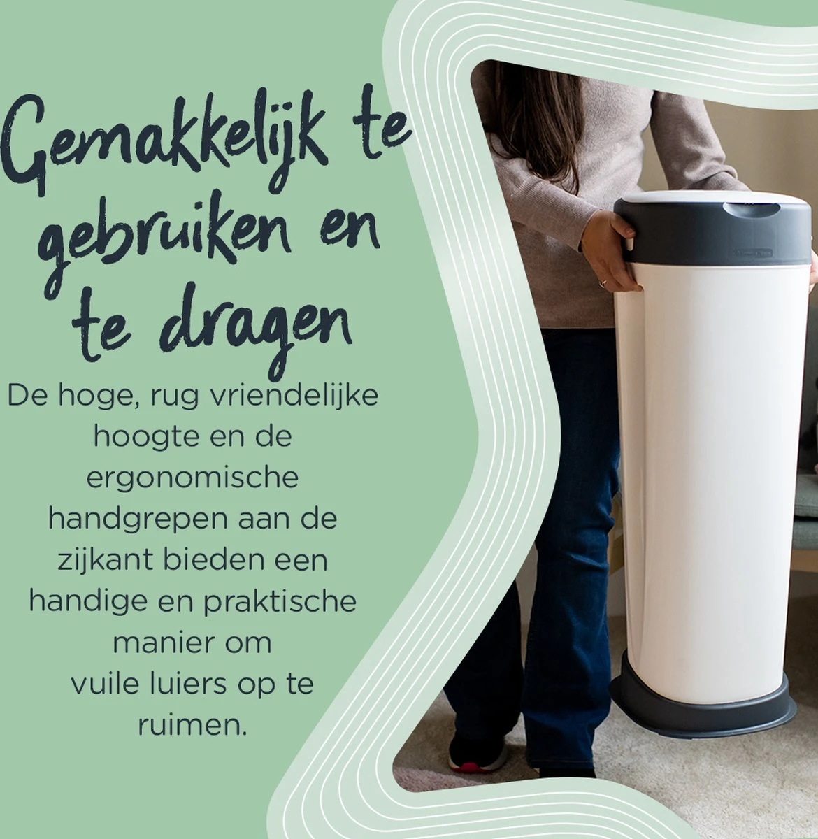 Tommee Tippee Twist & Click XL-luieremmer - Voor Maximaal 60 Luiers - Milieuvriendelijker Systeem - 1 Navulcassette - Duurzaam Geproduceerde Antibacteriële GREENFILM 8 Tommee Tippee Twist & Click XL-luieremmer - Voor Maximaal 60 Luiers - Milieuvriendelijker Systeem - 1 Navulcassette - Duurzaam Geproduceerde Antibacteriële GREENFILM - Afbeelding 6
