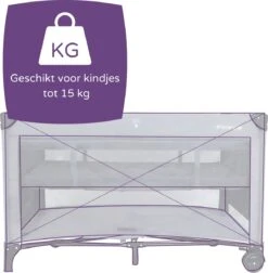 Prénatal Luxe Campingbedje Met Bodemverhoger - Inklapbaar Baby Campingbed - Reisbedje Met Wieltjes En Kruipluik - Inclusief Bodemmatras - 120 X 60 Cm - Grijs -Winkel Voor Babyproducten 1174x1200 11
