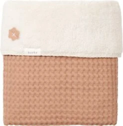 Koeka Baby Dekentje Ledikant Wafel Teddy Oslo - Lichtbruin - 100x150cm