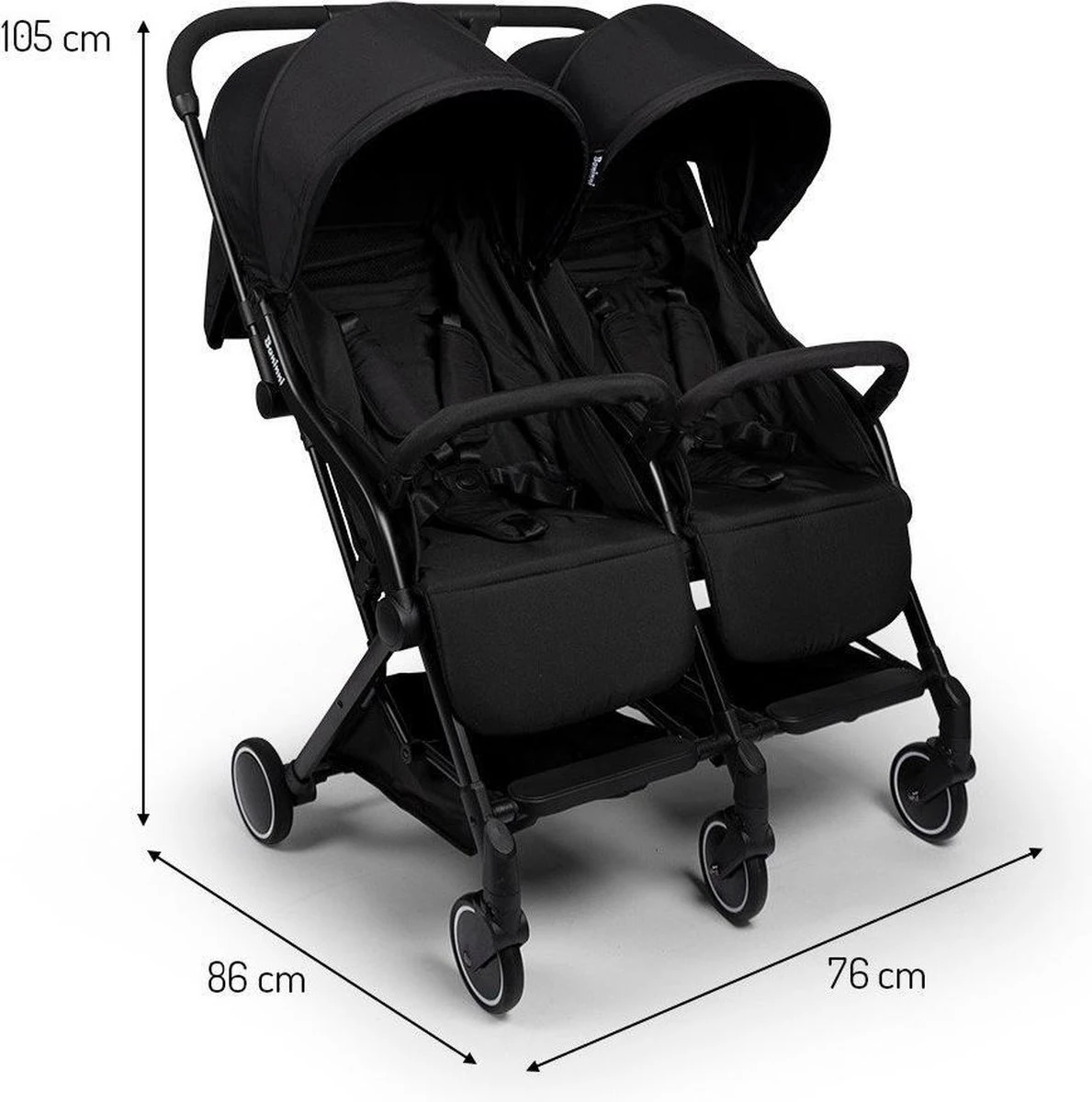 Baninni Duo Buggy Adige Zwart 17 Baninni Duo Buggy Adige Zwart - Afbeelding 15