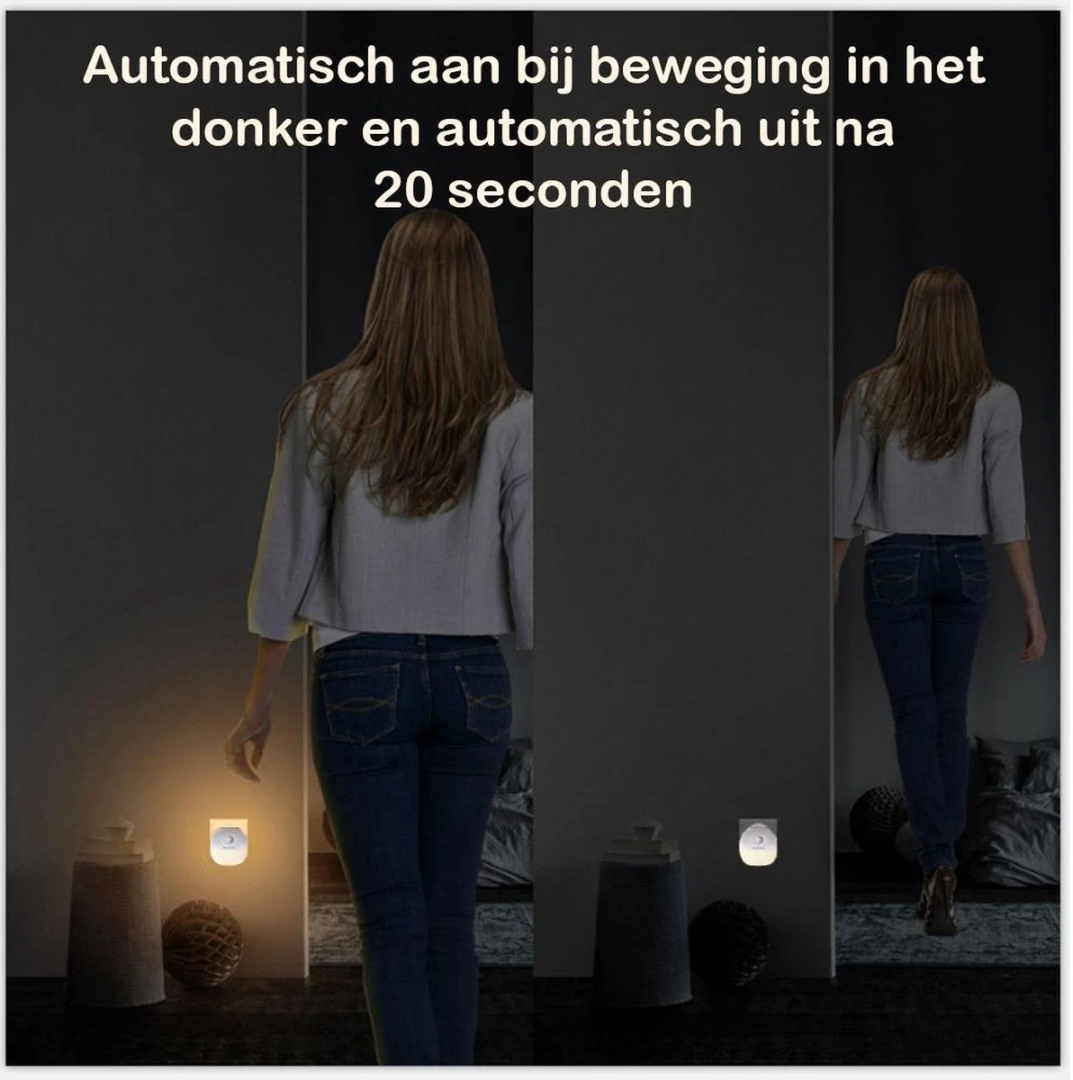 Peerlights® - LED Nachtlampje Draadloos - Dimbare Nachtlampjes Met Bewegingsensor - Nachtlampje Babykamer - Nacht Lamp - Kinderen & Baby – Warm Licht - 2 Stuks 6 Peerlights® - LED Nachtlampje Draadloos - Dimbare Nachtlampjes Met Bewegingsensor - Nachtlampje Babykamer - Nacht Lamp - Kinderen & Baby – Warm Licht - 2 Stuks - Afbeelding 4