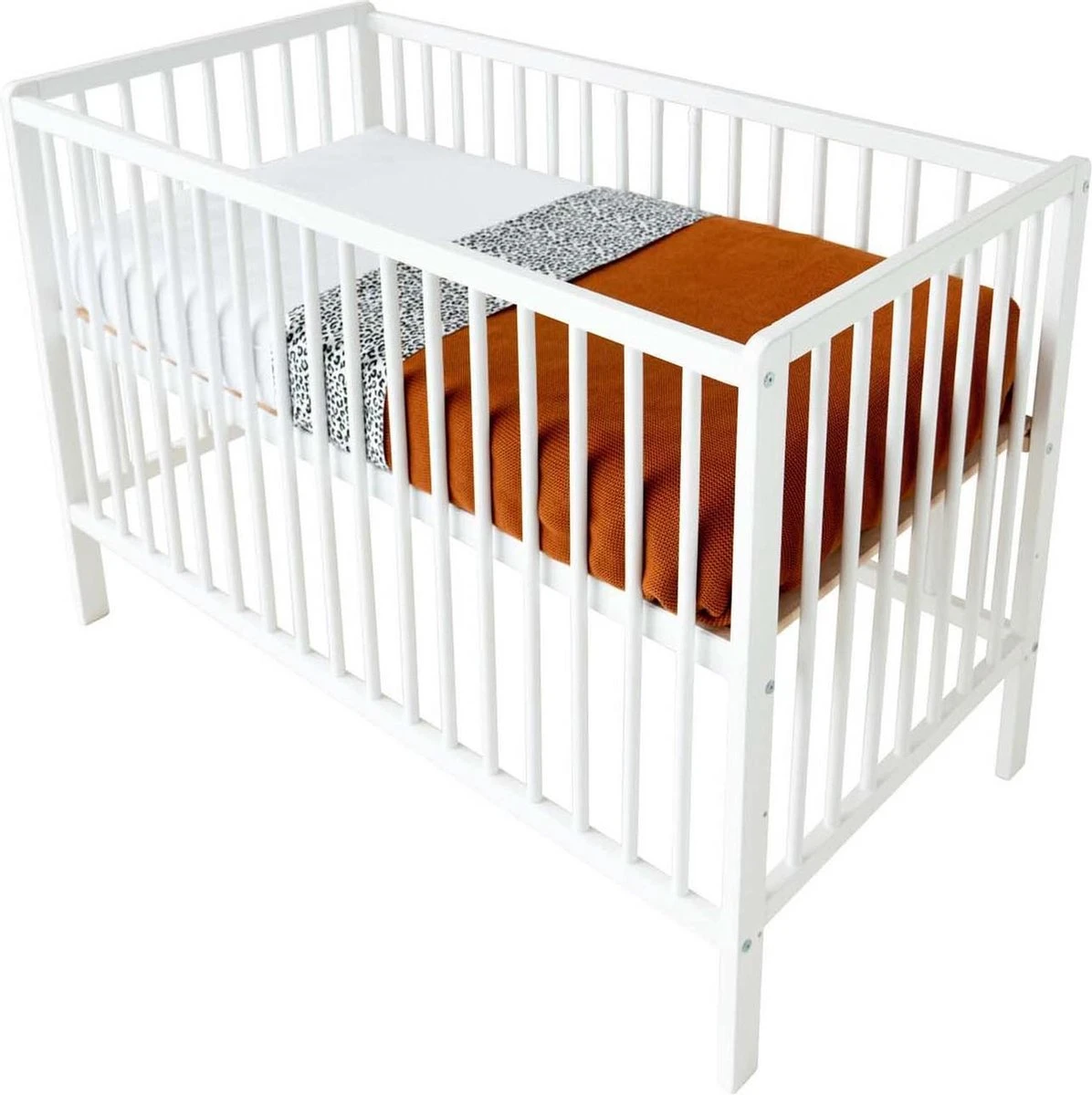 Prénatal Basis Ledikant - Babybed - Wit Hout - 60x120cm 3 Prénatal Basis Ledikant - Babybed - Wit Hout - 60x120cm