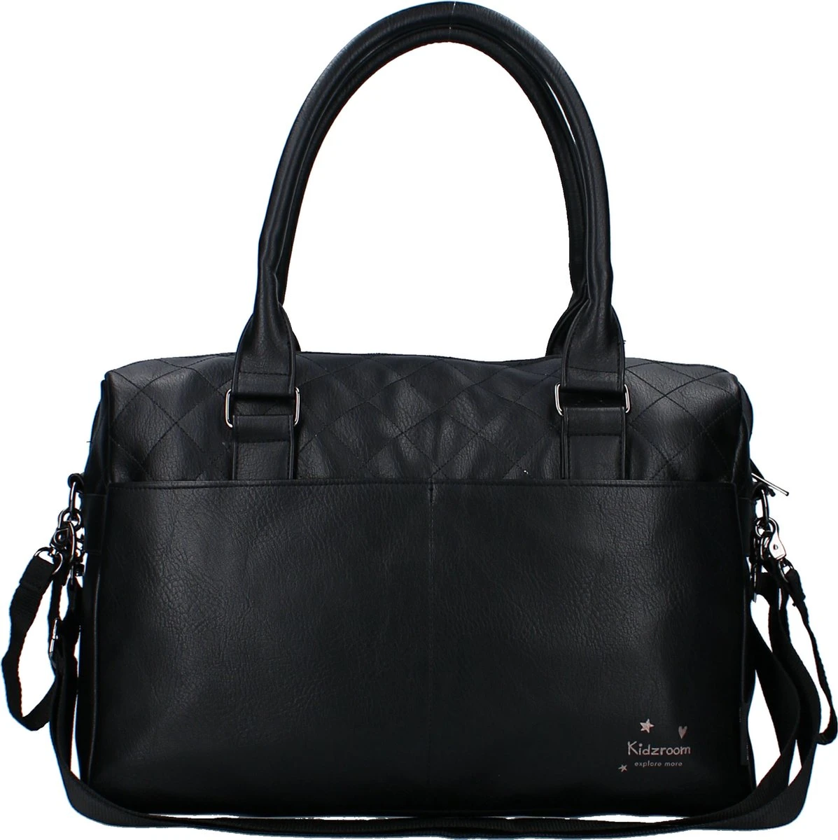 Kidzroom In Your Dreams Luiertas - Zwart - Ophanglussen Kinderwagen - Verschoonmatje - Verstelbare Schouderband 6 Kidzroom In Your Dreams Luiertas - Zwart - Ophanglussen Kinderwagen - Verschoonmatje - Verstelbare Schouderband - Afbeelding 4