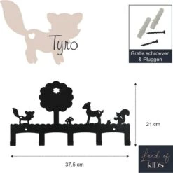 Kinderkapstok Zwart Tyro- Duurzaam Materiaal In Een Luxe Uitstraling. - Kapstok Kinderen - Kinderkamer Haakjes - 5 Haken Metaal - Land Of Kids Kinderkapstokken -Winkel Voor Babyproducten 1198x1200 33