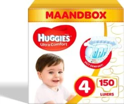 Huggies Luiers - Maat 4 (7 Tot 18 Kg) - 150 Stuks - Voordeelverpakking -Winkel Voor Babyproducten 1200x1007