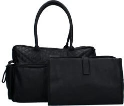 Kidzroom Vision Of Love Luiertas - Zwart - Verschoonmatje - Verstelbare Schouderband -Winkel Voor Babyproducten 1200x1025 3