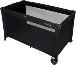 Prénatal Luxe Campingbedje Met Bodemmatras - Inclusief Draagtas - Inklapbaar Baby Campingbed - Met Wieltjes En Kruipluik - 120 X 60 Cm - Zwart -Winkel Voor Babyproducten 1200x1025 4