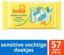 Zwitsal - Sensitive Snoetenpoetsers - Beestenboel - 1 X 57 Stuks - 57 Toetendoekjes