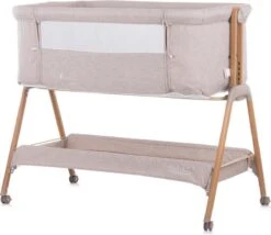 Co-Sleeper Chipolino Wieg KOSSD0212MO Sweet Dreams Mocca/Wood Incl. Wielen