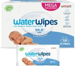 WaterWipes Billendoekjes Bio - 12 X 60 Stuks - 720 Doekjes