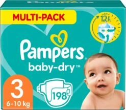 Pampers® Pampers Baby-Dry Luiers - Maat 3 (6-10 Kg) - 198 Stuks - Multi-Pack -Winkel Voor Babyproducten 1200x1045
