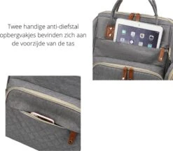 Humpy Dumpy Stijlvolle Luiertas Rugzak (Zwart) Met Uitschuifbaar Verschoon/ Slaap Bedje. Incl. Verschoon Matje, USB Poort & Buggy Straps -Winkel Voor Babyproducten 1200x1049 11