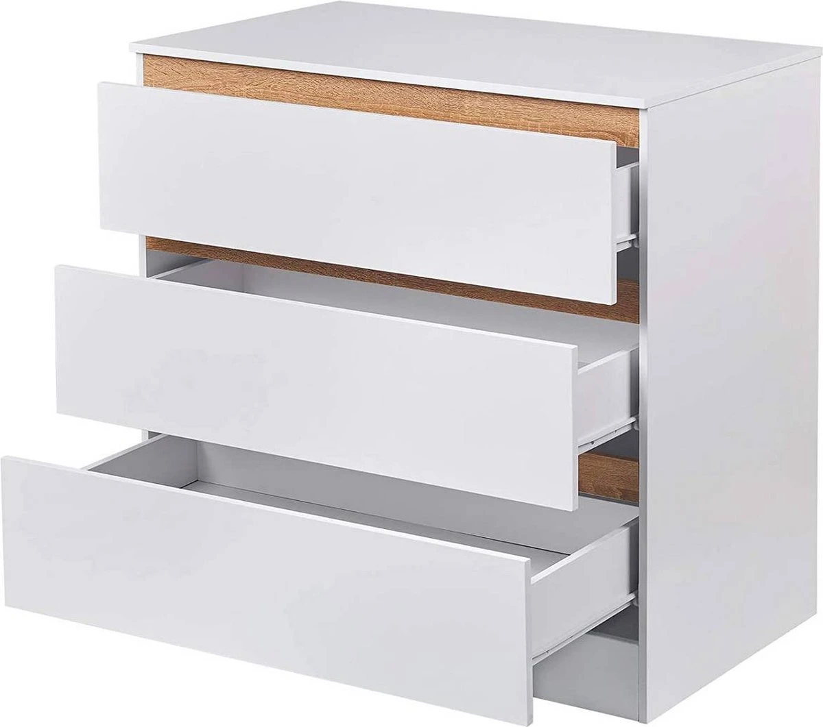 Kamyra® Commode/Ladekast Voor Baby - Verzorgingstafel - Kasten - Babykamer, Badkamer - Wit, 78 X 80 X 48 Cm 7 Kamyra® Commode/Ladekast Voor Baby - Verzorgingstafel - Kasten - Babykamer, Badkamer - Wit, 78 X 80 X 48 Cm - Afbeelding 5