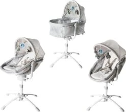 Rudolphy - 3 In 1 Electrische Babywiegje - Co Sleeper Babybed En Babystoel In 1 - Wipstoel En Schommelstoel